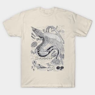 EgertronPuck's Snallygaster Gray Anatomy Illustration T-Shirt